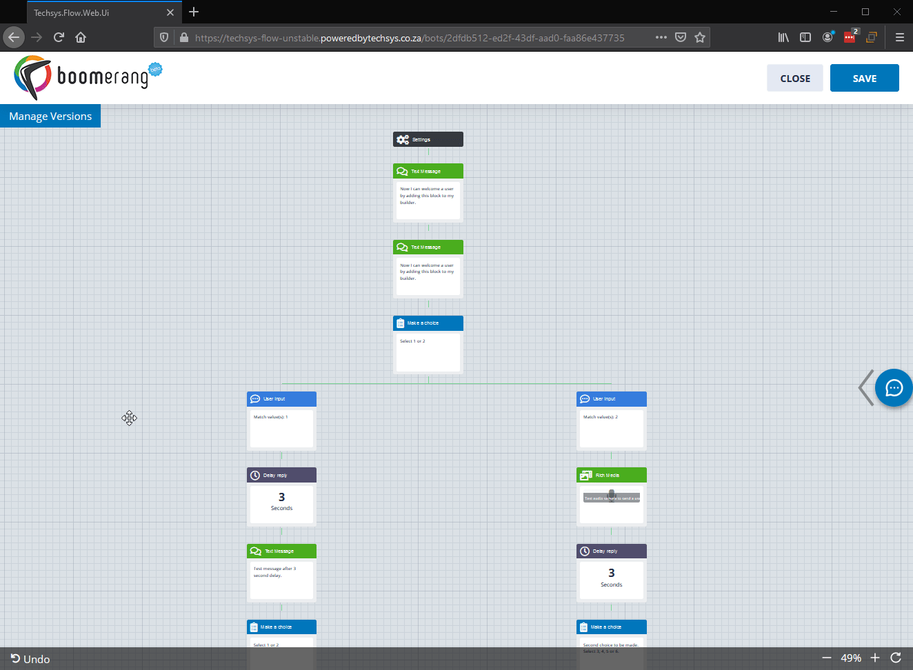 Deleting a block with attached nodes process